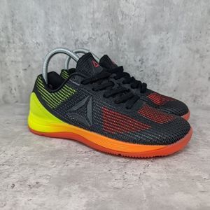 Reebok Womens Crossfit Nano 7 Size 6.5 Black Orange Low Top Sneakers Lace Up